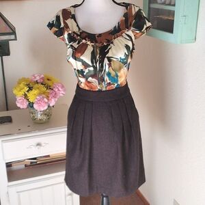 Anthropologie Tabitha Silk and Tweed Dress